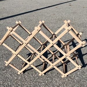 Wooden Folding Rack (Can hold wine bottles, flowers, towels, etc)